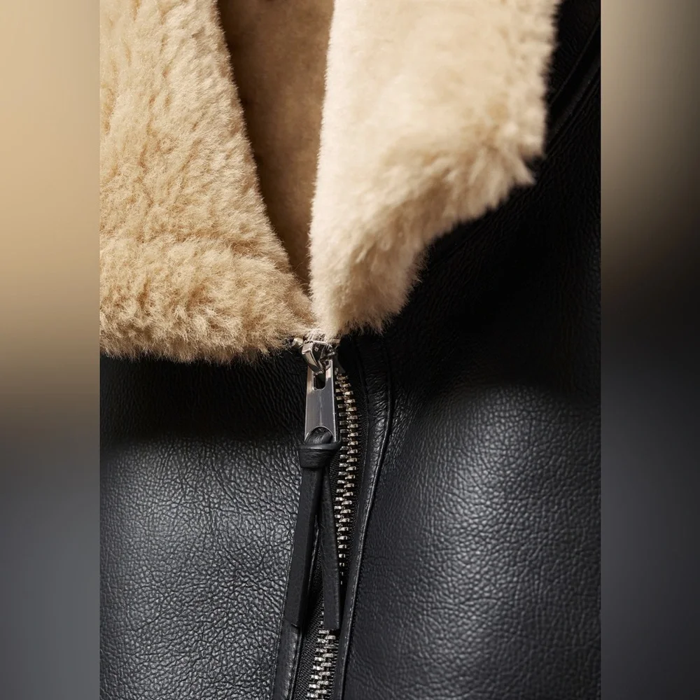 Jason Wu Shearling-lined bomber vest faux leather M - Picture 15 of 16